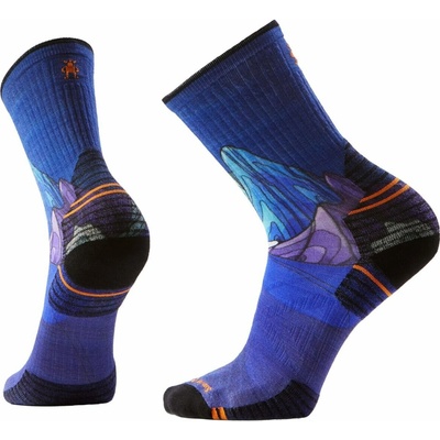 Smartwool Hike Targeted Cushion Mountain Myth Print Crew deep navy