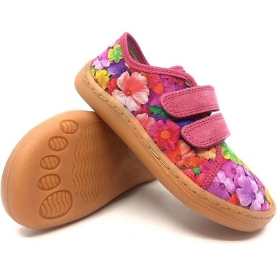 Froddo Barefoot tenisky BF Canvas Flowers růžové