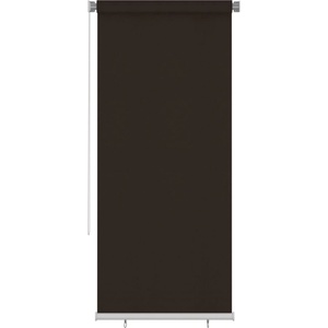 vidaXL Външна ролетна щора, 105(Ш)x230(В) см, кафява, HDPE (312980)