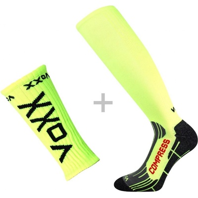 VoXX FLEX kompresní podkolenky Neon žlutá