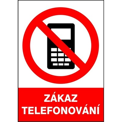 RAFO Samolepka Zákaz telefonování Velikosti: A5 (15 x 21 cm)