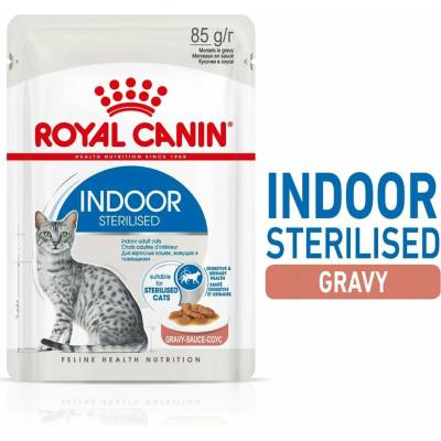 ROYAL CANIN INDOOR Sterilised v omáčce 48 × 85 g