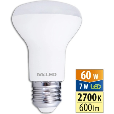 MCLED žárovka LED 7W-60, E27, CRI80, 600lm, 2700K, úhel 120° ML-318.004.87.0
