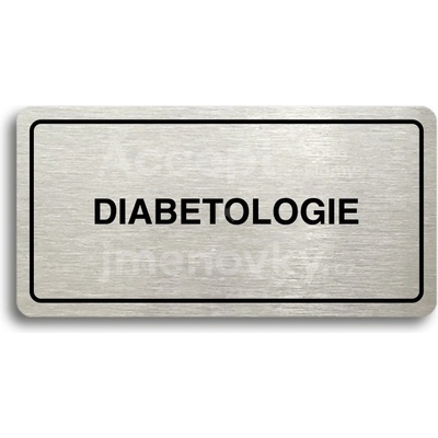 ACCEPT Piktogram DIABETOLOGIE - stříbrná tabulka - černý tisk