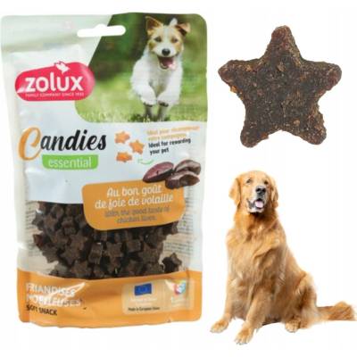ZOLUX Mäkké tréningové maškrty pre psa CANDIES hviezdičky s pečeňou 150 g