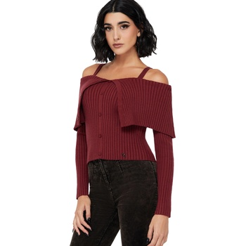 KILLSTAR Дамска тениска с дълъг ръкав (топ) KILLSTAR - Dusk Empress - Red - KSRA013927