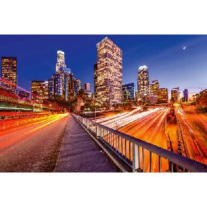 DIMEX ART Флизелинов фототапет силует на лос анджелис 375 x 250 см