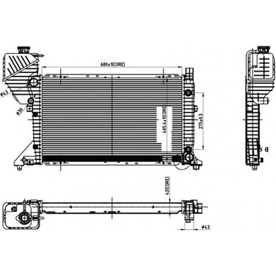 Chladič, chlazení motoru HART 606 529 (606529)