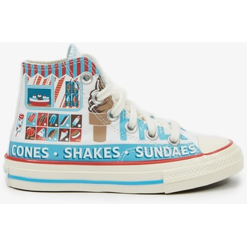 Converse Синьо-бели детски маратонки с шарка на глезена Converse Sweet Scoops Converse | Byal | Момчешки | 30
