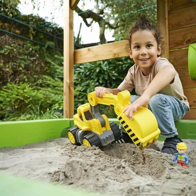 BIG Bagr Power Worker Digger + Figurinepracovní stroj 67 cm s gumovými koly od 2 let