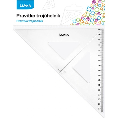 LUMA trading s.r.o. pravítko trojúhelník s ryskou, transparentní 662035