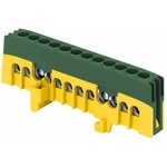ORNO GROUP Insulated PRO PE terminal block, 12 conductors, green
