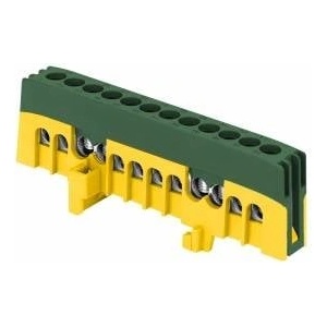 ORNO GROUP Insulated PRO PE terminal block, 12 conductors, green