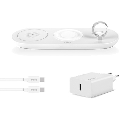 Ttec Безжично зарядно устройство ttec SmartCharger Air+ iPhone+Apple Watch+AirPods Wireless Fast (8694470826806)