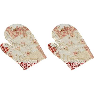 Bellatex Patchwork Růžová Béžová Kuchyňská chňapka 2 ks 28 x 18 cm