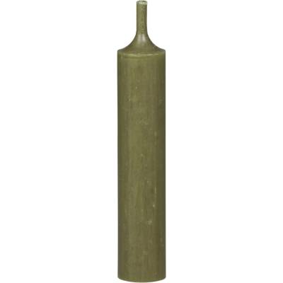 Chic Antique Zelená olivová úzká krátká svíčka Short dinner olive - Ø 2 *11cm / 4.5h - Chic Antique
