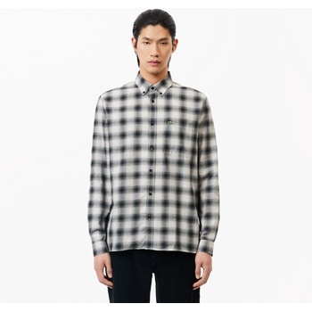 Lacoste Regular Fit Flannel Shirt - Black-White