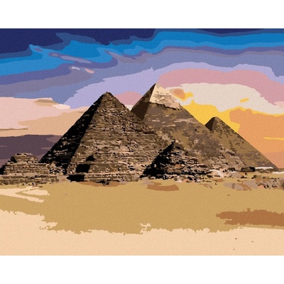 Zuty Malování Podle Čísel Egypt Pyramidy 80 x 100 cm Plátno Rám