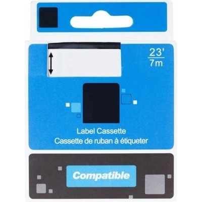 Páska PrintLine kompatibilní s DYMO 45016 Páska, pro tiskárny štítků, kompatibilní s DYMO 45016, S0720560, 12 mm, 7 m, černý tisk/modrý podklad, D1 PLTD06