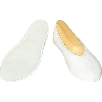 Miroslav Šoman Taneční cvičky textil Tauri - podešev kůže - bílé