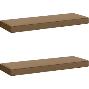 vidaXL Калъфи за пейки, 2 части VUGHT 2 pcs 100% полиестер Таупе (951105)
