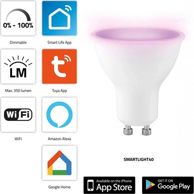 Alecto SMARTLIGHT40 Chytrá barevná LED lampa s Wi-Fi – Hledejceny.cz