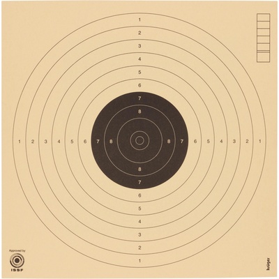 Terč KRUGER na streľbu zo vzduchovej pištole na 10 metrov