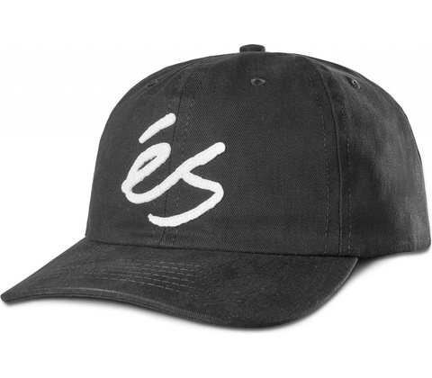 éS SCRIPT WASHED SNAPBACK Black