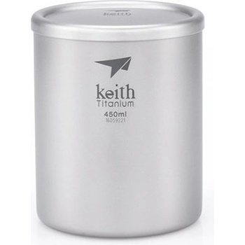 Keith Titanium Double-Wall Tit. Mug 450 ml Цвят: сив