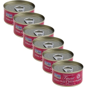 Fish4Dogs FISH4CATS Най-добро филе от риба тон с скариди 6 x 70 г