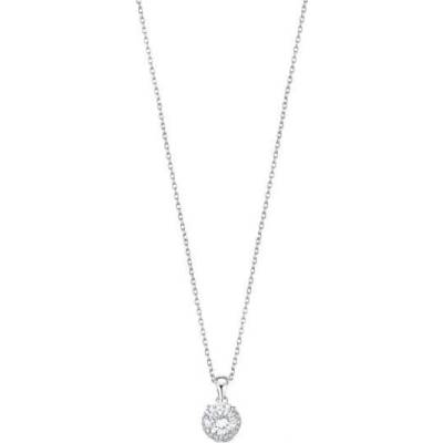 Lotus Silver Elegantný strieborný náhrdelník s čírymi zirkónmi LP3104-1 / 1