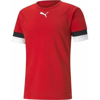 Puma Chlapčenské futbalové tričko teamRISE červená biela čierna