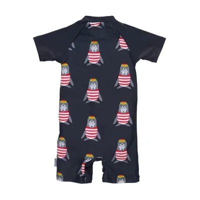 Sterntaler Детски бански с UV защита 50+, Sterntaler, гащеризон, с моржове (2502170-300)