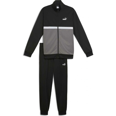 Puma chlapčenská súprava COLORBLOCK POLY SUIT CL B čierna sivá biela