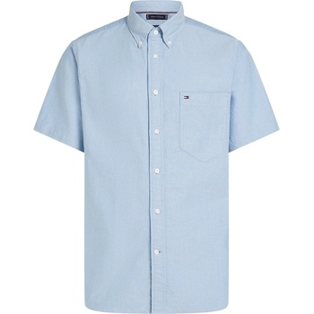 Tommy Hilfiger Риза Tommy Hilfiger Men's Heritage Oxford Short-Sleeve Plain Shirt - Blue
