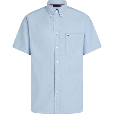 Tommy Hilfiger Риза Tommy Hilfiger Men's Heritage Oxford Short-Sleeve Plain Shirt - Blue