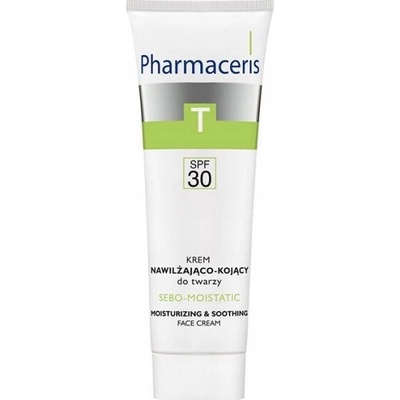 Pharmaceris T-Zone Oily Skin Sebo-Moistatic hydratační a zklidňující krém pro pleť vysušenou a podrážděnou léčbou akné SPF 30 50 ml