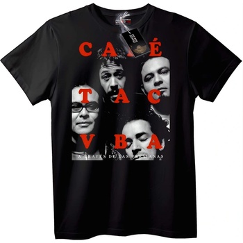 NOONEBRAND Тениска Café Tacvba А през щорите - 2XL, White