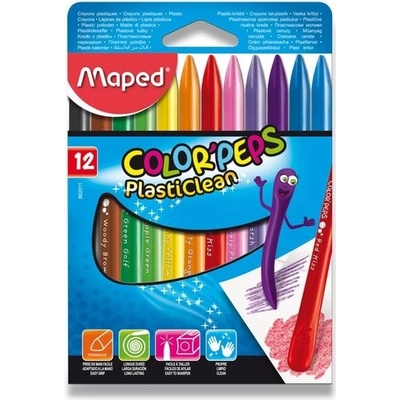 Maped Plastové pastely Color'Peps Plasticlean 12 barev trojhranné – Zbozi.Blesk.cz