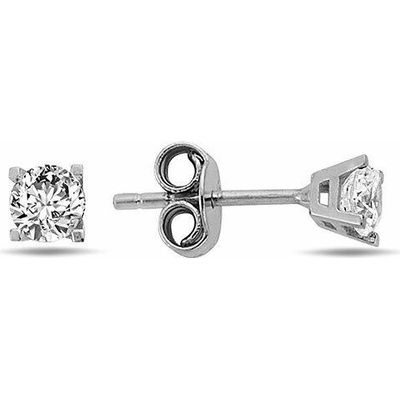 Lillian Vassago Zlatá náušnica zdobená zirkónom 4 mm LLV98-GER162P/01 Biela