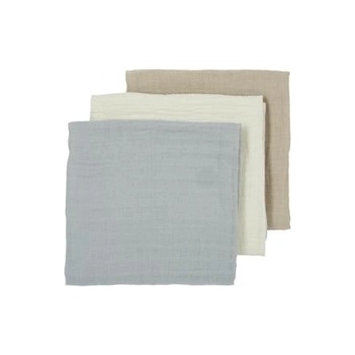 MEYCO Musslin mušelínové Uni Off white / Light Grey/ Sand 3 ks