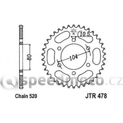 JT Sprockets JTA 478-45 | Zboží Auto