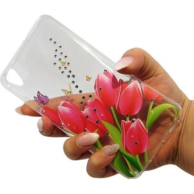 Pouzdro Clear Diamond Huawei P9 Lite Červené