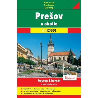 Plán města Prešov a okolí