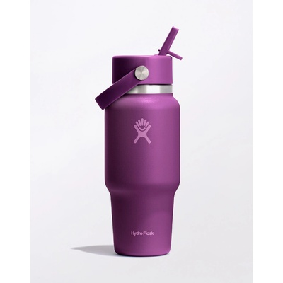 Hydro Flask Wide Mouth Travel Bottle with Flex Straw Cap 24 oz 710 ml