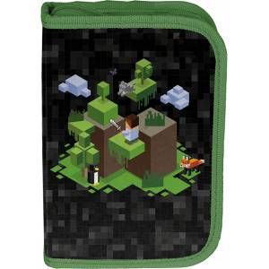 PASO Ученически несесер Paso Pixel Blocks - 1 цип и 2 крила (PP25PX-P001BW)