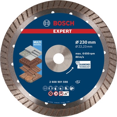 Diamantový rezný kotúč Bosch EXPERT MultiMaterial 230×22,23×2,4×15 mm