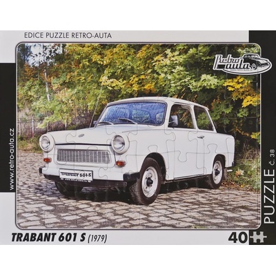 Retro-Auta č. 38 TRABANT 601 S 1979 40 dílků