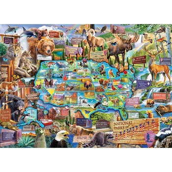 Masterpieces - Puzzle National Parks America 1000 - 1 000 piese