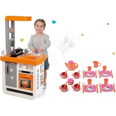 Smoby set kuchynka Bon Appétit Chef a čajová sada Hello Kitty s 33 doplnkami 310803-6